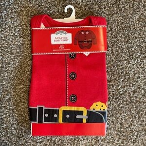 Holiday Time Santa Bodysuit - Red and Black